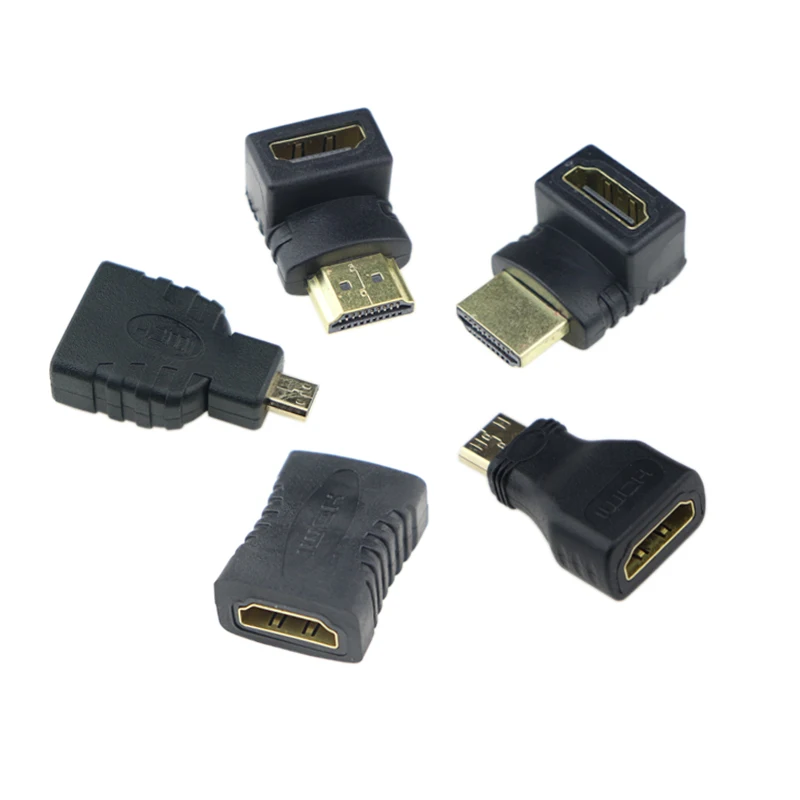 HDMI конвертер мини HDMI микро hdmi-кабель, адаптер 90/270 градусов угол M/F HDMI к HDMI F/F мини микро к HDMI мужчин и женщин