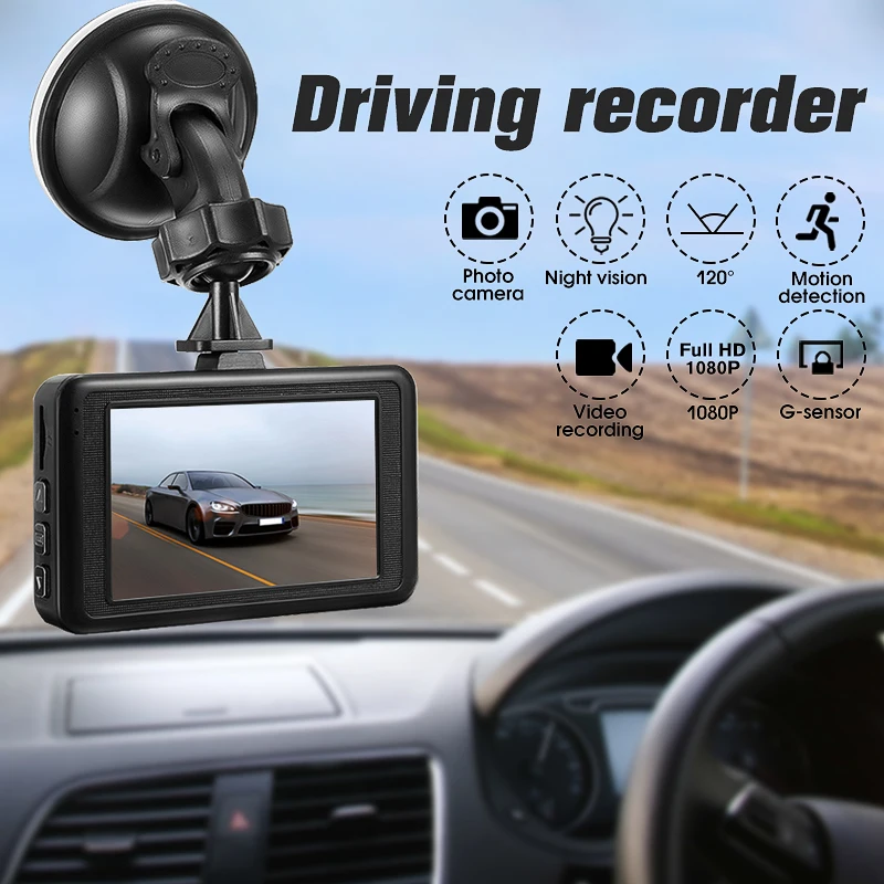 Renoster 3 дюйма 2 1080P FHD Dash Cam Автомобильная камера рекордер с видеорегистратор для автомобиля g-сенсор видеокамера видеорегистратор ночного видения