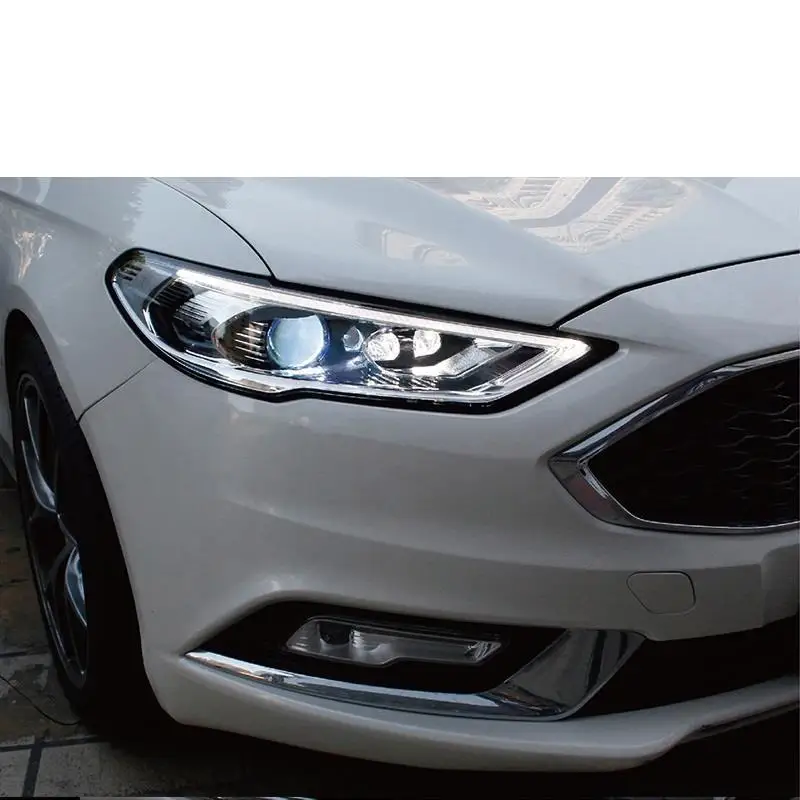 Drl Neblineros Para автозапчасти дневные ходовые огни автомобили Cob внешние светодиодные фары автомобильные фары в сборе для Ford Mondeo