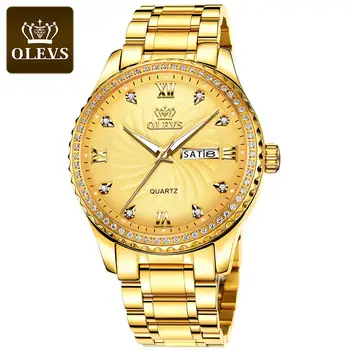 

2020 Luxury Watches Men Montre Homme Imitation Crystal Diamond Men'S Watch Calendar Quartz Wristwatch For Man Orologio Uomo