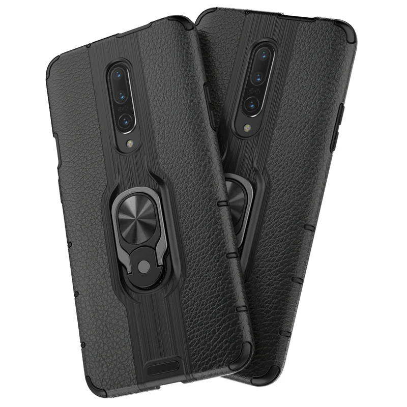 

New Light Slim Ring Armor Case for OnePlus 7 Pro Case Silicone + PC Robot Cover for OnePlus 6T 7 Accessories (XS0813)