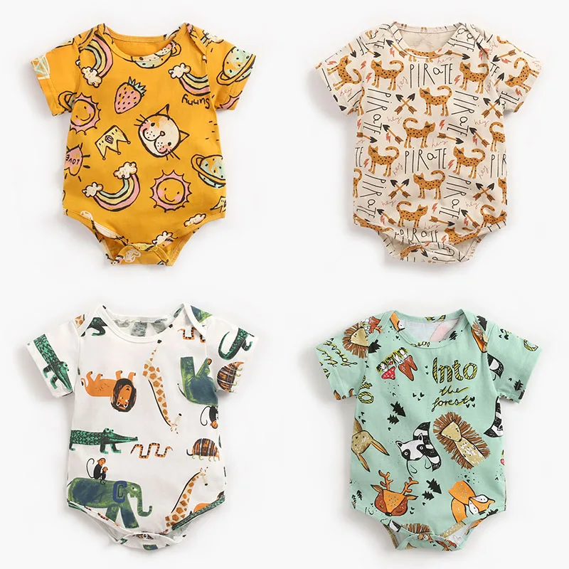 2021 Newborn Baby Bodysuit Children Clothing Twins Fashion Girls Boy