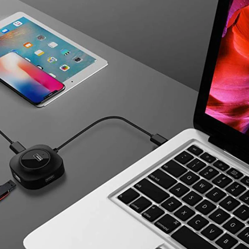 4-port USB 3.0/2.0 Hub Adapter, Splitter For Win XP/2000/7/Vista Support Hot-swap With Frosted Appearance