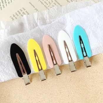 

4PCS Resin Hair Clips Side Bangs Fix Fringe Barrette Makeup Washing Face Accessories Women Styling Hairpins No Bend Seamless