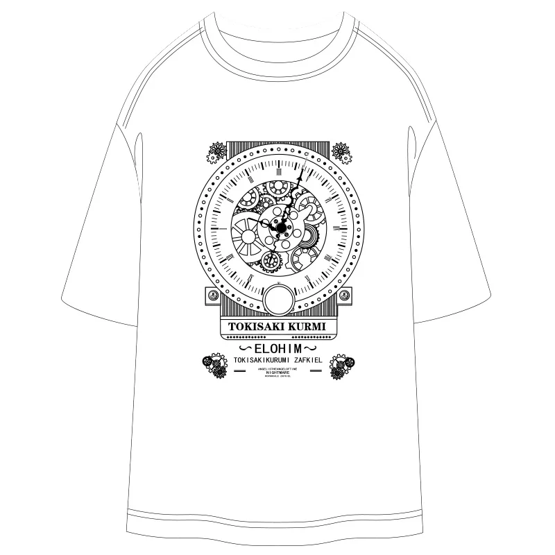 DATE A LIVE токисаки Куруми, японский аниме, летняя хлопковая футболка, свободная футболка, одежда для мужчин и женщин, Повседневная футболка с короткими рукавами, топы - Цвет: Белый
