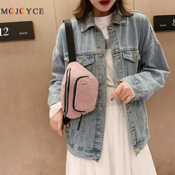 

Women Corduroy Waist Bag Fashion Casual Shoulder Crossbody Chest Bag Fashion Money Pouch Fanny Pack