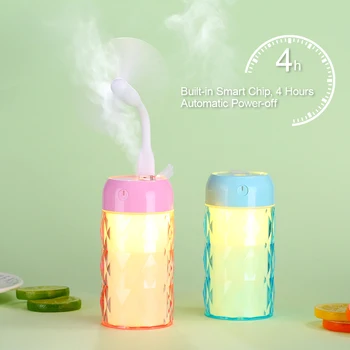 

Hot Multifunctional Humidifier Simple USB Humidifier Handy Aroma Diffuser Humidifier with Mini LED Light Fan