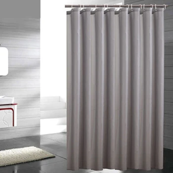 

Polyester Shower Curtain Grey Shower Curtains Waterproof Bath Products With Hook Home Decoration Bathroom Accessaries