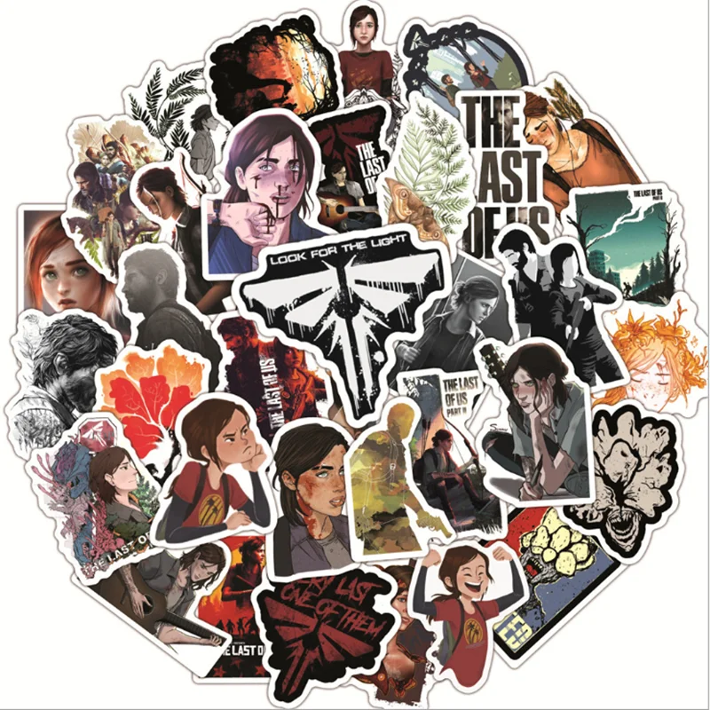 

10/30/50 PCS The Last of Us Motorcycle Waterproof Trolley Case Graffiti Sticker Toy Wholesale