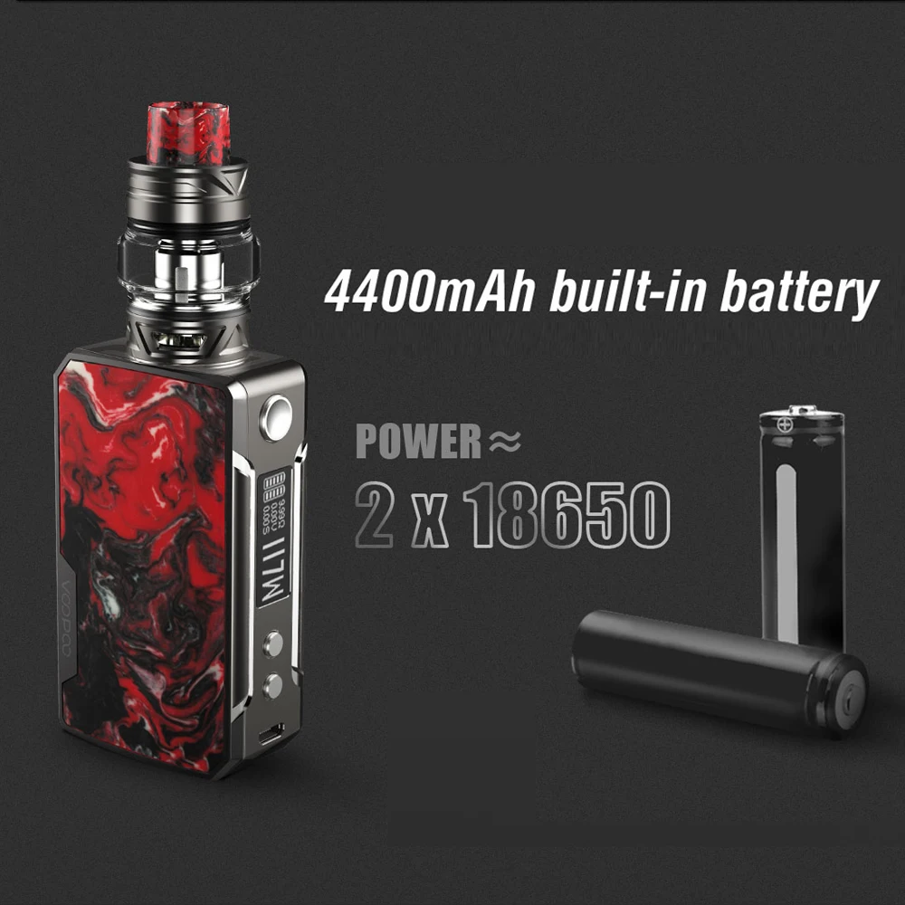 Оригинальный VOOPOO DRAG Mini Platinum 117W TC Kit 4400mAh Встроенный батарейный мод комплект 5 мл