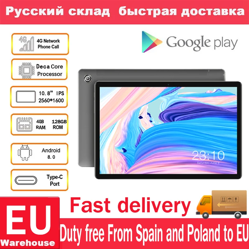 Teclast M18 4g Phone Call Android 8 0 10 8 Inch Helio X27 2 6ghz Deca Core Cpu 4gb Ram 128gb Rom 13 0mp 5 0mp Type C Tablet Pc Tablets Aliexpress