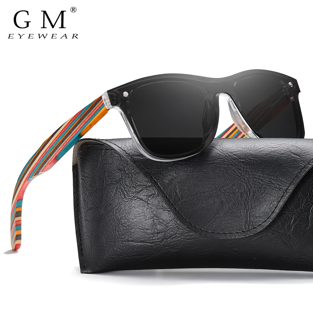 

GM Color Wooden Sunglasses Women Polarized Fashion Sun Glasses Original Wood Oculos de sol masculino With Box
