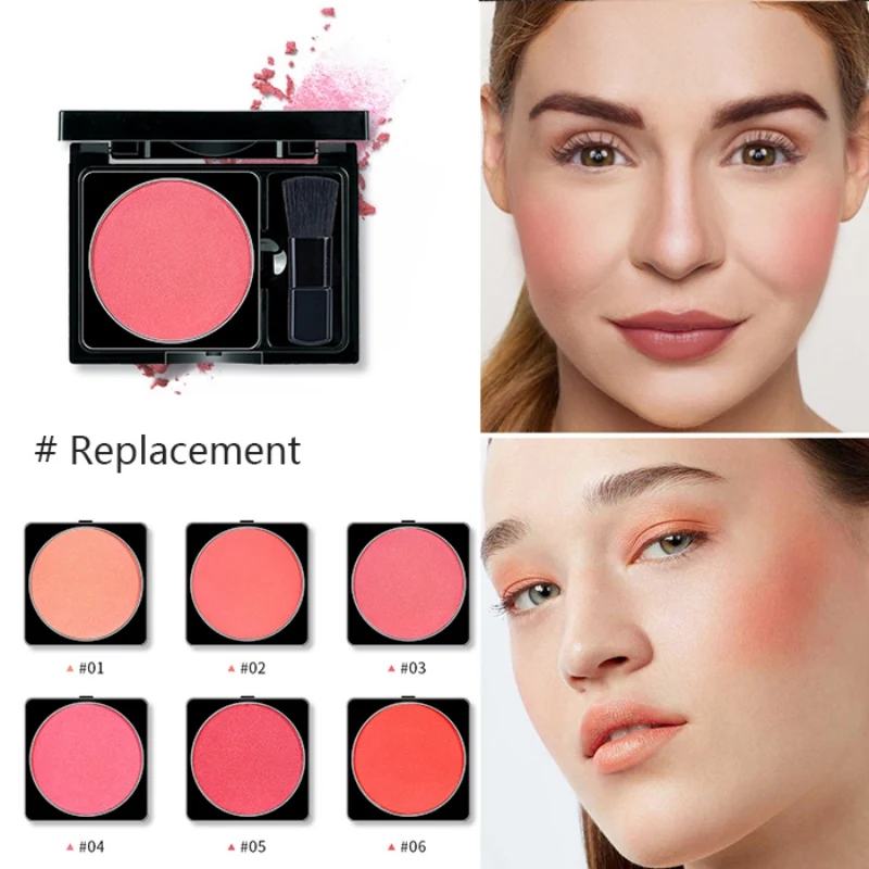 

1 Pc Blush Baked Cheek Face Blusher Texture Baked Blush Face Base Mineral Blusher Palette Blush Makeup 6 Colors