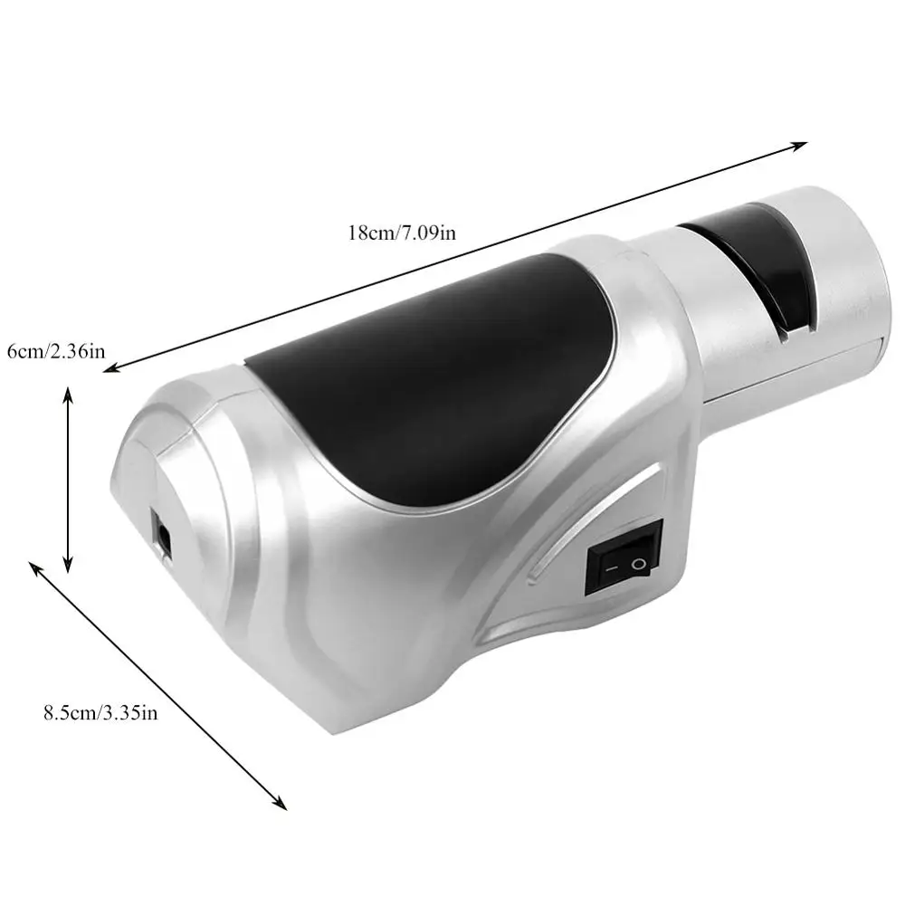 Профессиональная электрическая точилка для ножей, две ступени, 2 слота, быстрый кухонный нож, Алмазный точильный камень, инструменты с европейской вилкой 100-240 В