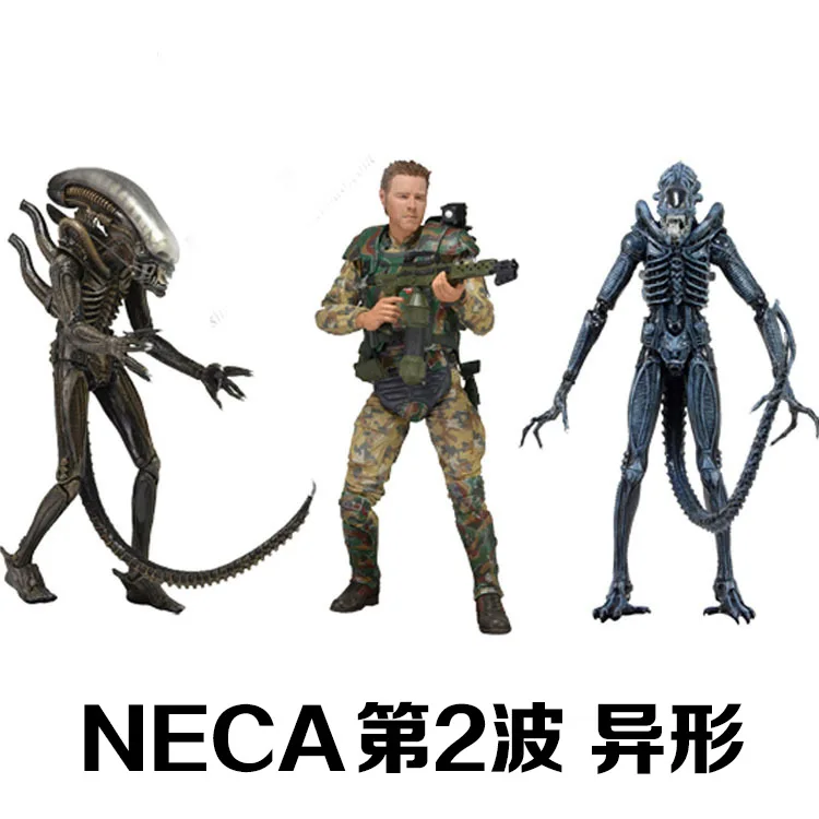 NECA специальная форма инопланетянин 2nd Wave 1979 прозрачный череп Солдат Синий специальная форма Мобильная фигурка Гараж Комплект