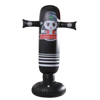 

Gym Equipment Inflatable Sandbag Cartoon Shape Fitness Foldable Punching Tower Pressure Relief Bounce Back PVC Boxing Column