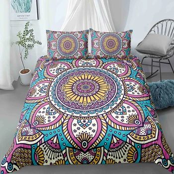 

Printed Mandala Bedding Set Bohemia Duvet Cover Full King Queen Size Brief Bedclothes Quilt Comforter Covers 2/3Pcs