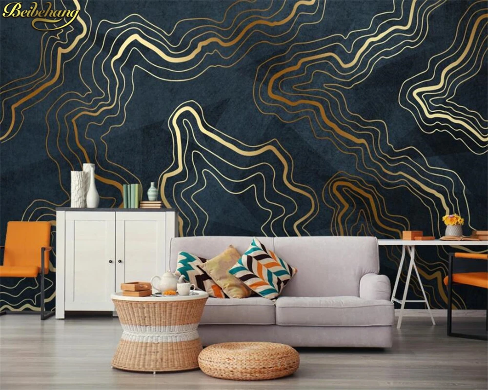 

beibehang Custom 3D Wallpaper Silk Cloth Modern Simple Nordic Personality Abstract Geometric Light Luxury Mural Wallpaper