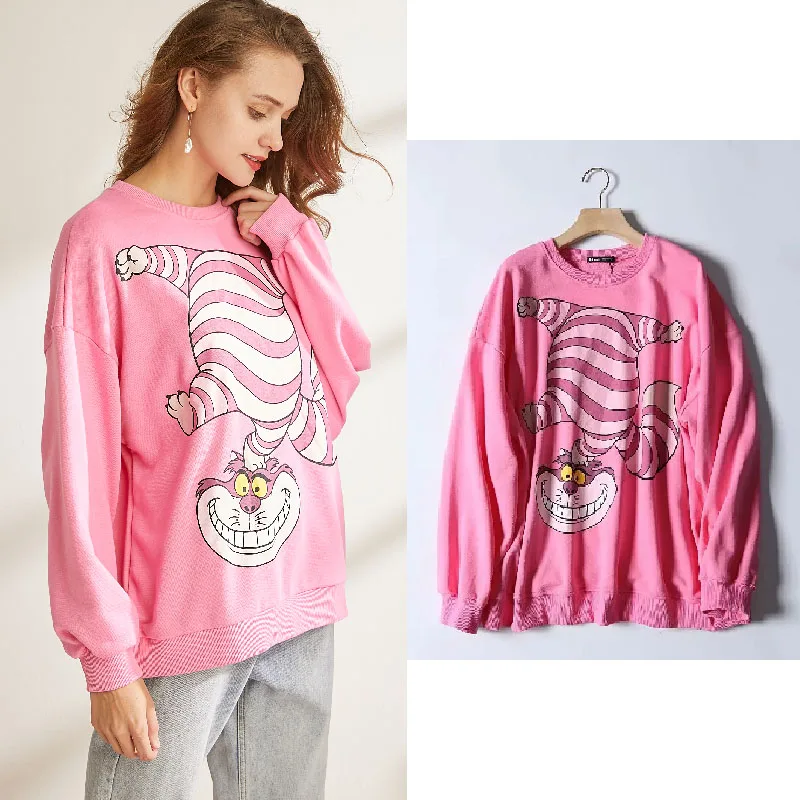 QQ0420 Sweatshirt Женская одежда, толстовка с капюшоном в виде короля льва, пуловер, уличная одежда с героями мультфильмов,, осенняя футболка с капюшоном и рукавом оверсайз - Цвет: QQ0420 Sweatshirt