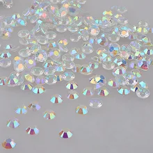 Горячая Распродажа, украшение для маникюра, аксессуары, смола, бриллиант, прозрачный AB белый кристалл, 4 мм, размер 1000