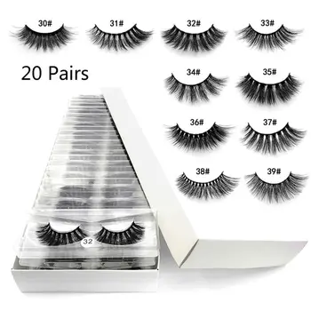 

10/20/30/40/50 Pairs Natural Mink Eye Lashes Long Thick Soft Fake False Eyelashes Beauty Makeup Tool