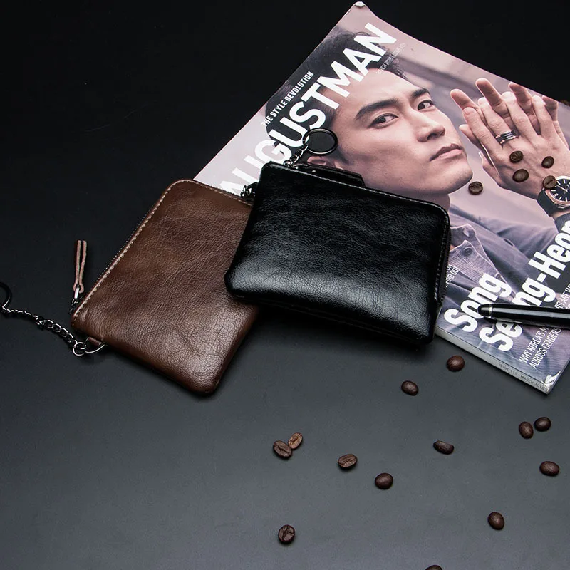 

Men's Short Wallet Zipper Wallet Men's Coin Bag Clutch