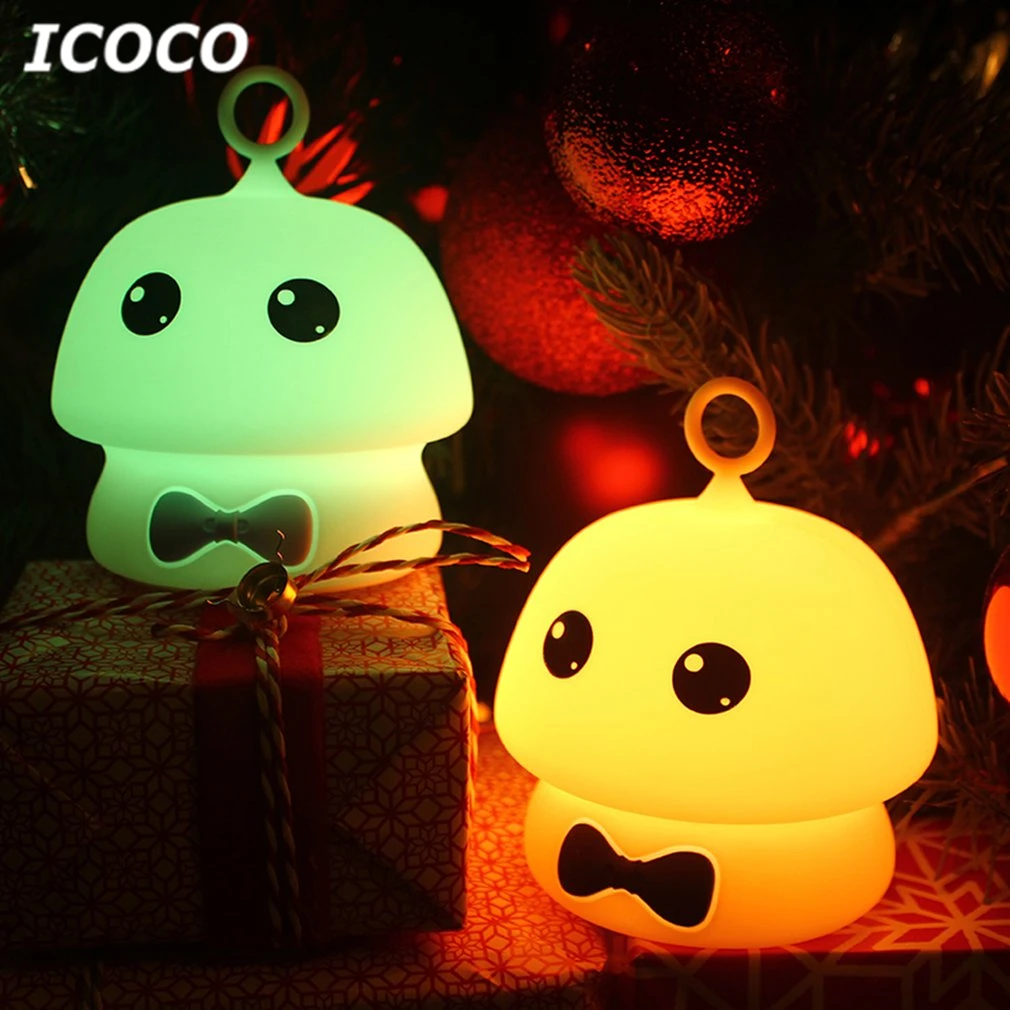 ICOCO Elf-shaped Pat лампа с умным сенсорным сенсором, светильник для шкафа, мини светодиодный Ночной светильник, портативный, меняющий цвет, прикроватный светильник