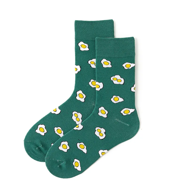 Мужские и женские носки высокого качества, 27 цветов, полосатые носки с яйцами, динозаврами, бриллиантами, клетчатые мужские женские носки из чесаного хлопка - Цвет: C56-1