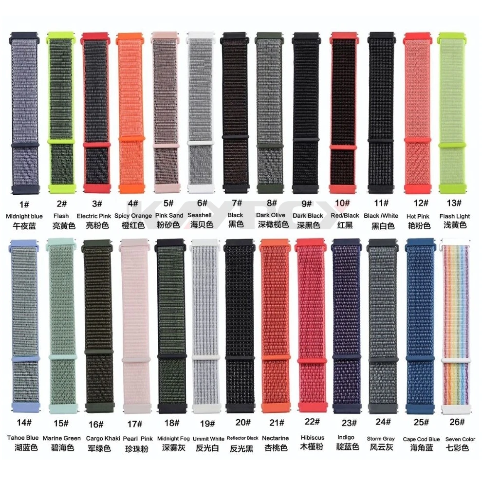  20mm Nylon Loop Woven Strap for Xiaomi Huami Amazfit GTS Smart Watch Wearable Wrist Bracelet For Am - 4000193756296