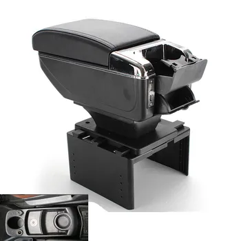 

For Citroen C4 Picasso armrest box central Store content box with cup holder ashtray with USB interface
