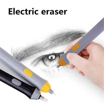 

Kawaii Electric Eraser With Refill Cute Electronic Pencil Rubber For Kids Painting Drawing Stationery Office School Supplies