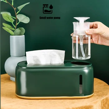 

Humidifying Tissue Box Holder Creative Wet And Dry Napkin Pumping Paper Case Dispenser with Small Water Pump for Home New