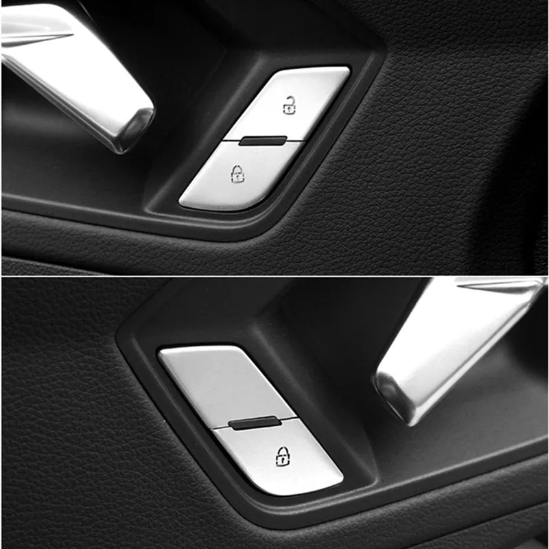 Для Audi Q3 Автомобильный Дверной замок Swtich кнопки декоративный чехол с блестками отделка 8 шт. алюминиевый сплав авто аксессуары для интерьера