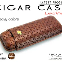 COHIBA коричневая натуральная кожа 2 ct Регулируемая сигара для путешествия держатель 4 дизайна мужской гаджет HY-1207