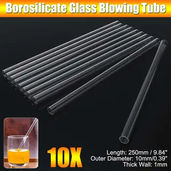 

WholeSale 10pcs Laboratory 250x7x2mm Test Tube Transparent School Tool Glass Buret Mixer Glass Stirring Rod Lab Stiring Stirrer