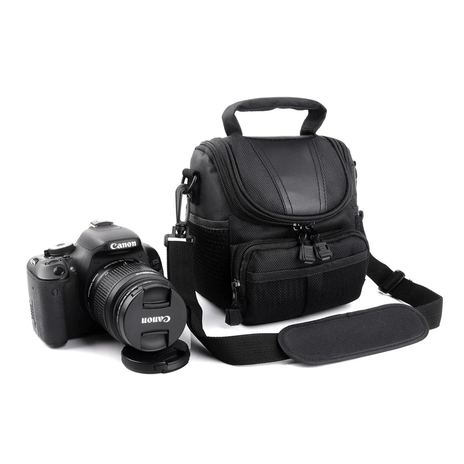 Камера чехол сумка для цифровой однообъективной зеркальной камеры Canon EOS M10 M100 M50 M5 M6 м M2 M3 G1X Mark II 100D Rebel G3X SX60 SX50 SX530 HS SX520 SX540 SX510 SX410 - Цвет: Black
