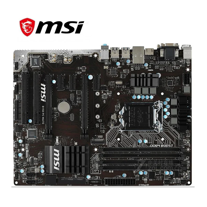 Для MSI B150 PC MATE материнская плата LGA 1151 DDR4 для Intel 150M настольная SATA III USB3.0 PCI-E X16 3 0 б/у |