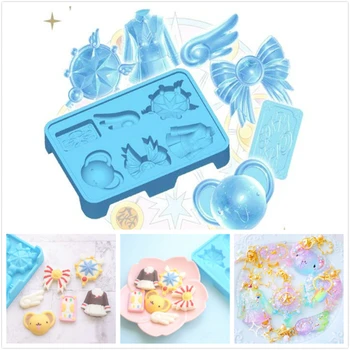 

Original Cardcaptor Sakura Mold 6 Shapes Bakeware Jelly Pudding Silicone Cake Chocolate Ice Cube Oven Sailor Moon Cosplay Props