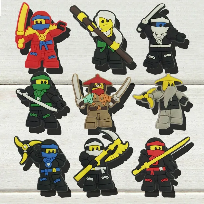 9PCS 082C 8-9 шт/партия, Человек-паук, Игра престолов, ПВХ, обувь, очаровательные аксессуары, подходят для обуви, браслеты, Croc jibz, обувь, украшения, лучшие подарки - Цвет: 9PCS 082C