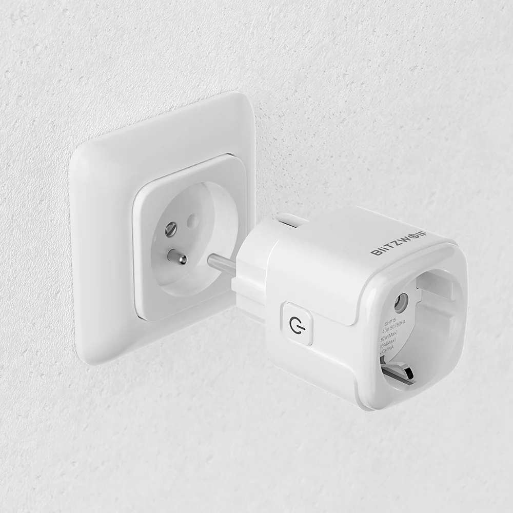 BlitzWolf BW-SHP15 Zigbee 3.0 Ʈ ÷ , EU ÷  ܼƮ,   Ÿ̸  , Alexa Բ ۵, 3680W, 16A