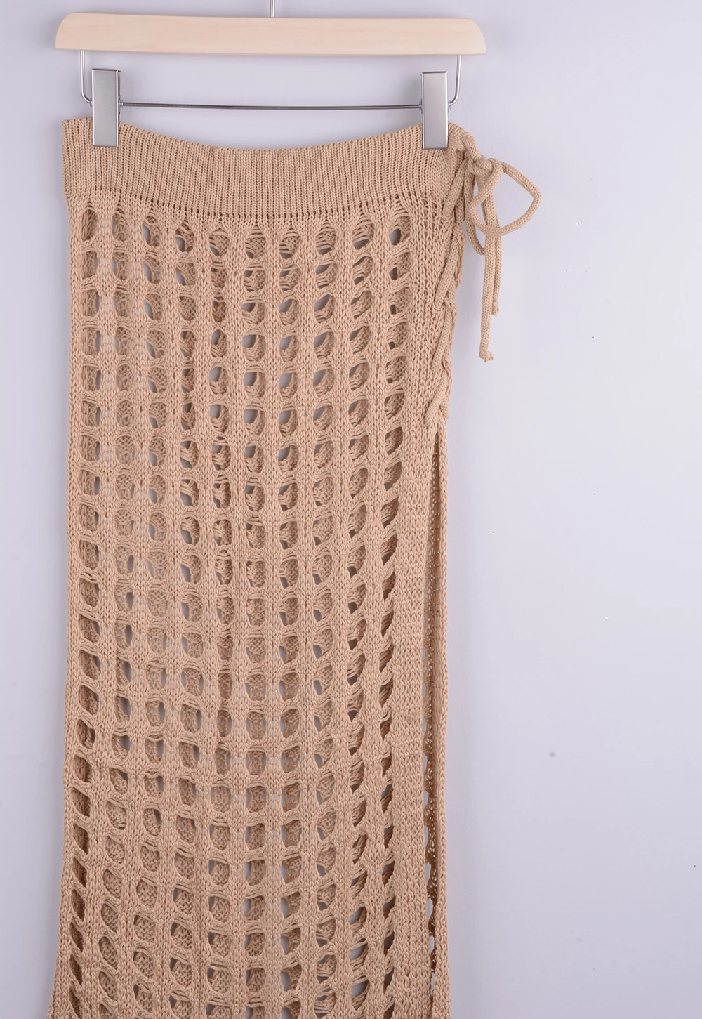 Women’s Sexy Sheer Hollow Out Beach Maxi Knit Skirt Split Tassels Beachwear Summer Crochet Cover Up Skirts swim skirt cover up no brief