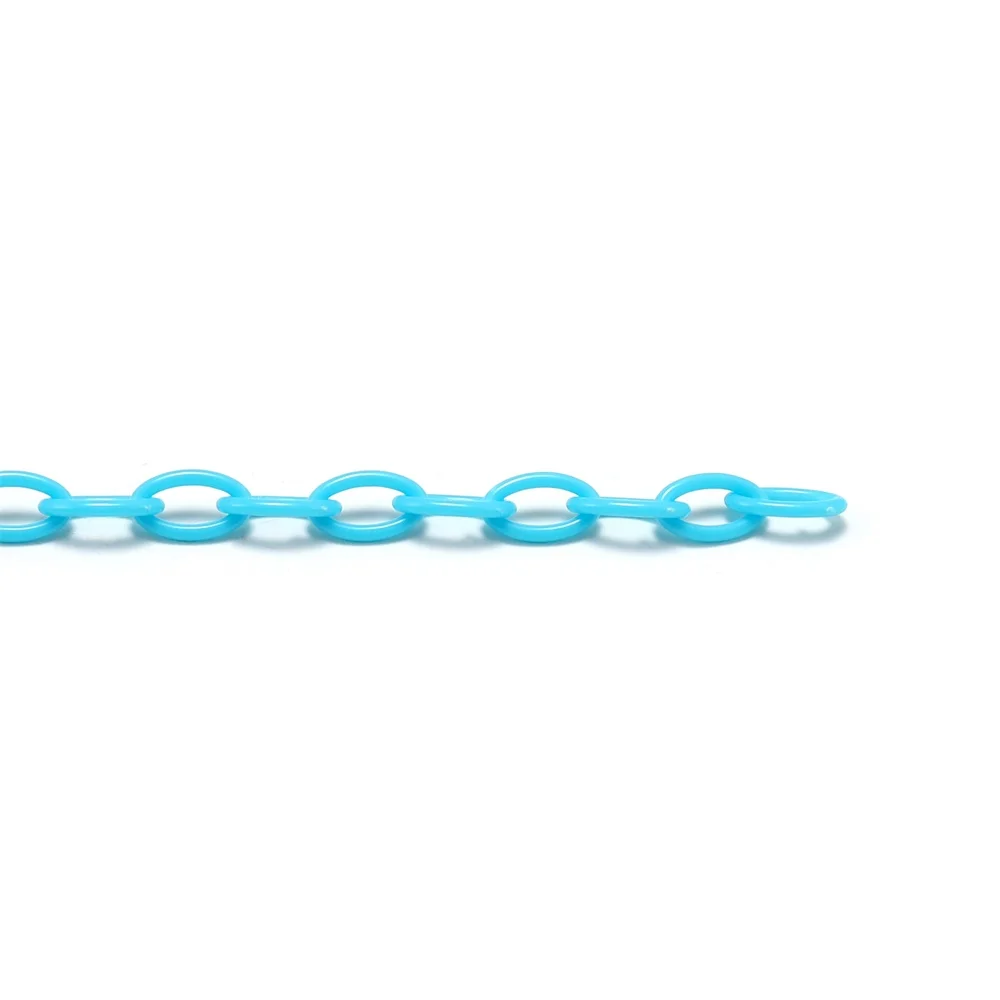 10pcs 50cm Colorful Acrylic Link Chain Lobster Clasp Keychains For Necklace Bracelet Making Colorful Chain Plastic Chain Links 