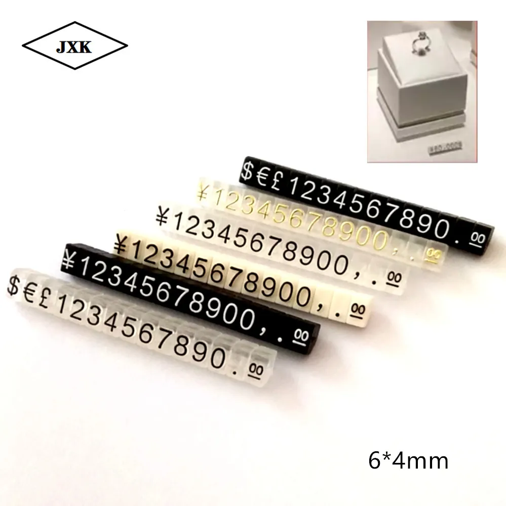 

40pcs Numerals price tag cube Numerals price tag Number Digits Tag Sia Watch Jewelries Pop Pricing Display Stand