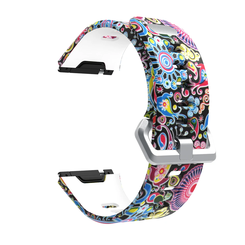 Colorful jellyfish Yayuu силиконовый ремешок на запястье с принтом, совместимый для Fitbit, Ионные Спортивные часы, Регулируемый Браслет для Fitbit, ионные - Цвет: Colorful jellyfish