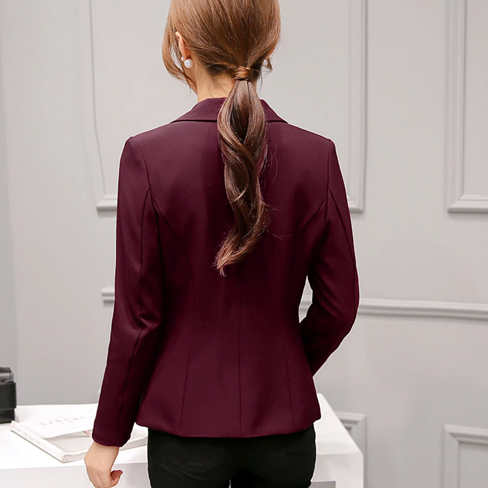 Женское повседневное пальто, осенняя верхняя одежда, деловая куртка с длинным рукавом, Женский костюм с длинным рукавом, Модный Тонкий Блейзер