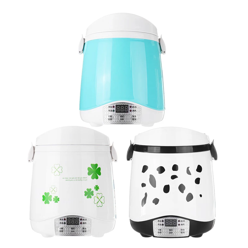 

1.5L Rice Cooker Timing Mini Food Warmer Multifunctional Cook Rice Gruel&Soup Stain Steel Liner Home Travel Student 220V 250W