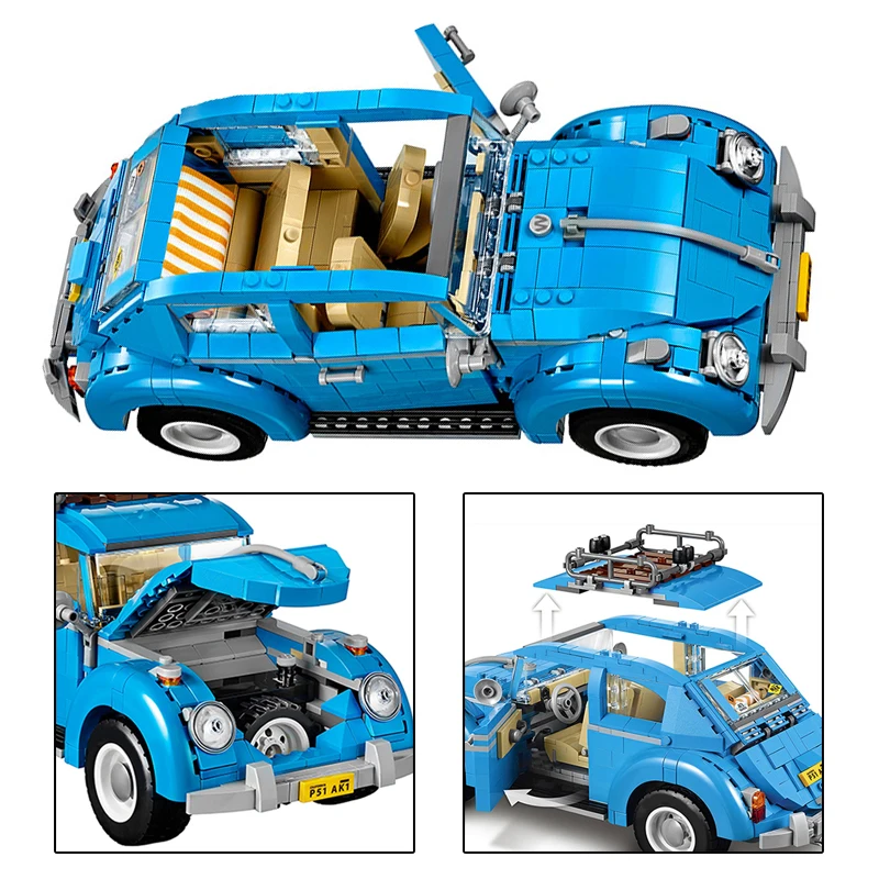 Online Bausteine Fit Legoingly 10252 1167Pcs Creator Serie VW Fahrzeug Beetle Klassische Retro Racing Technik Auto Spielzeug Erwachsene Geschenke