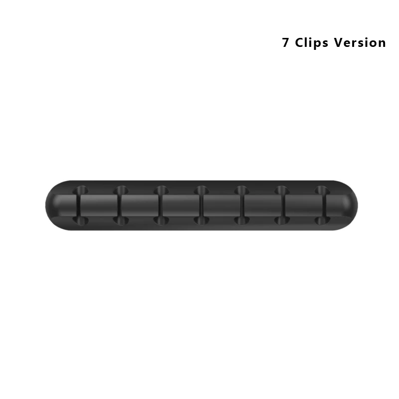 Onvian Кабельный органайзер силиконовый usb-кабель гибкий органайзер для провода зажимы управления для мыши наушники клавиатуры - Цвет: 7 Clips