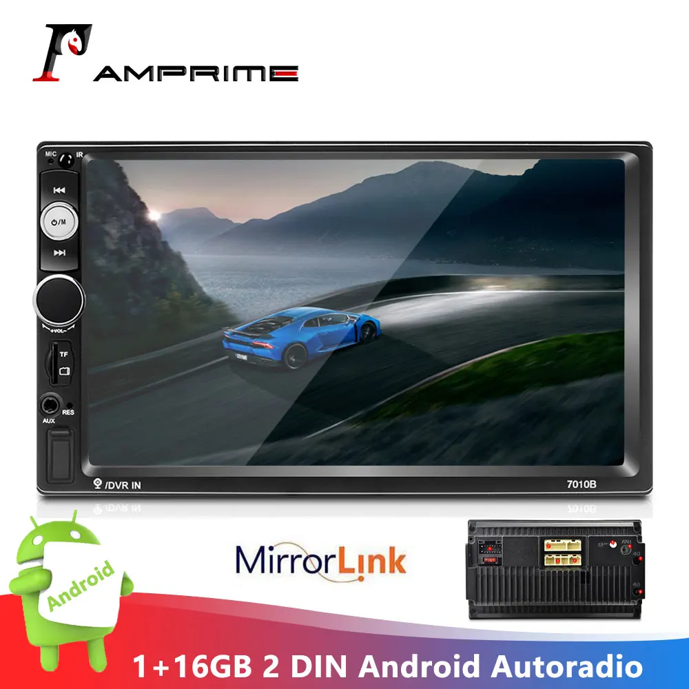 Автомагнитола AMPrime 2 DIN Android GPS Wi Fi Mirrorlink Bluetooth MP5 FM 7&quot|Мультимедиаплеер для авто| |
