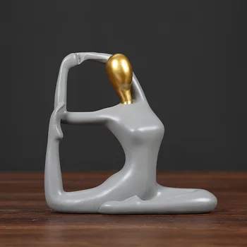 

Yoga Female Beauty Salon Yoga Shop Cabinet Decoration Modern Resin Crafts Bookcase Entrance Home Small Furnishings